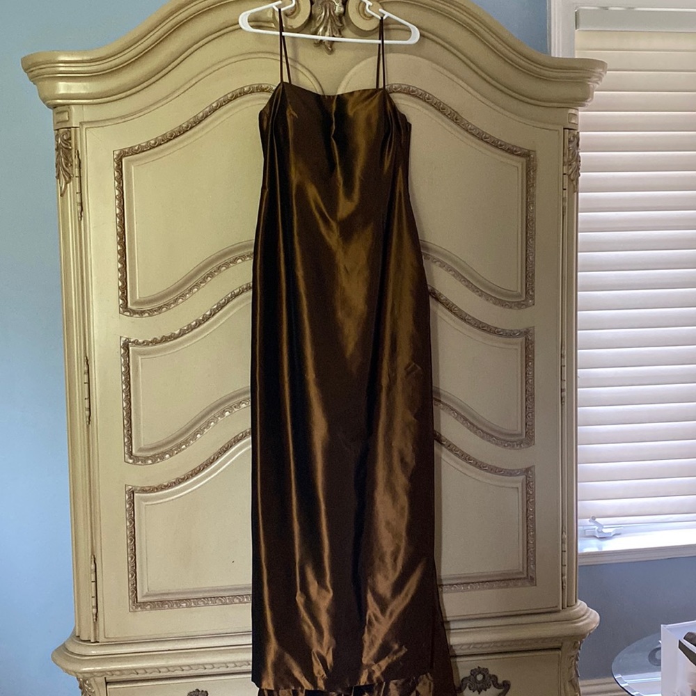 Satin evening dress